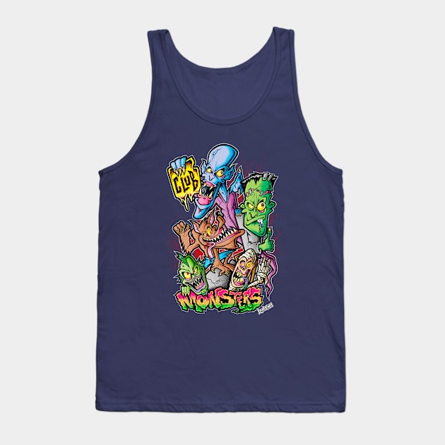 MONSTERS CLUB Tank Top by Lowbrow Wear